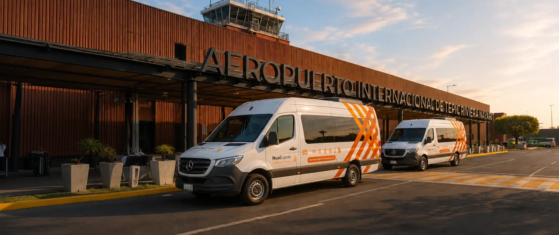 Nua Exprés — transporte oficial en el Aeropuerto Tepic Riviera Nayarit
