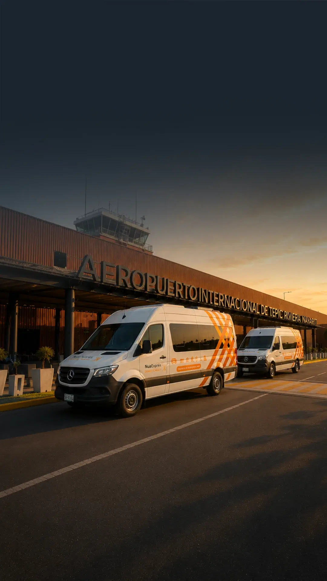 Nua Exprés — transporte oficial en el Aeropuerto Tepic Riviera Nayarit